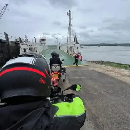 Motorcyclists on Ferry Feature