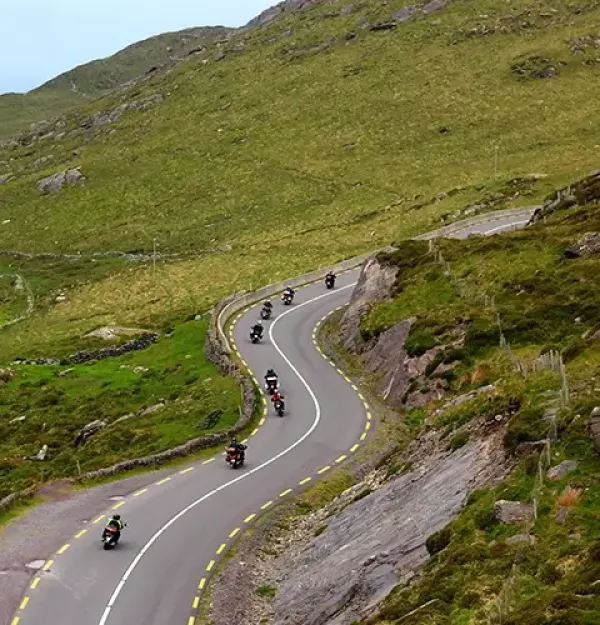Group of Motorcyclists on Tour