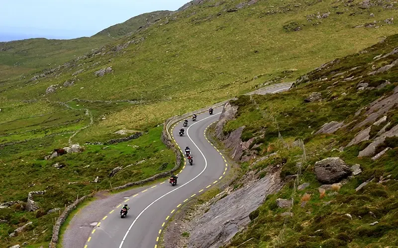 Group of Motorcyclists on Tour